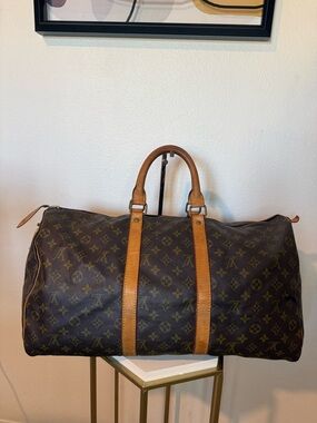 Vintage 1982 Louis Vuitton Keepall 50 Monogram Canvas Travel Bag w/lock & key232
